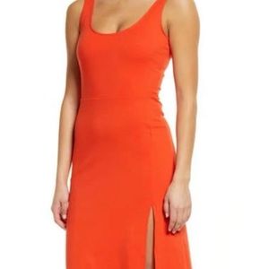 Open Edit Size XL Midi Orange Tank Dress